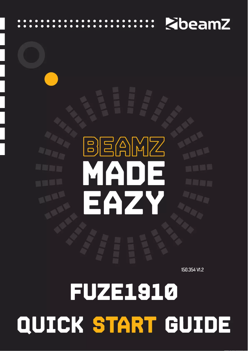 Página 1 del manual Guía de inicio rápido BeamZ Fuze 1910