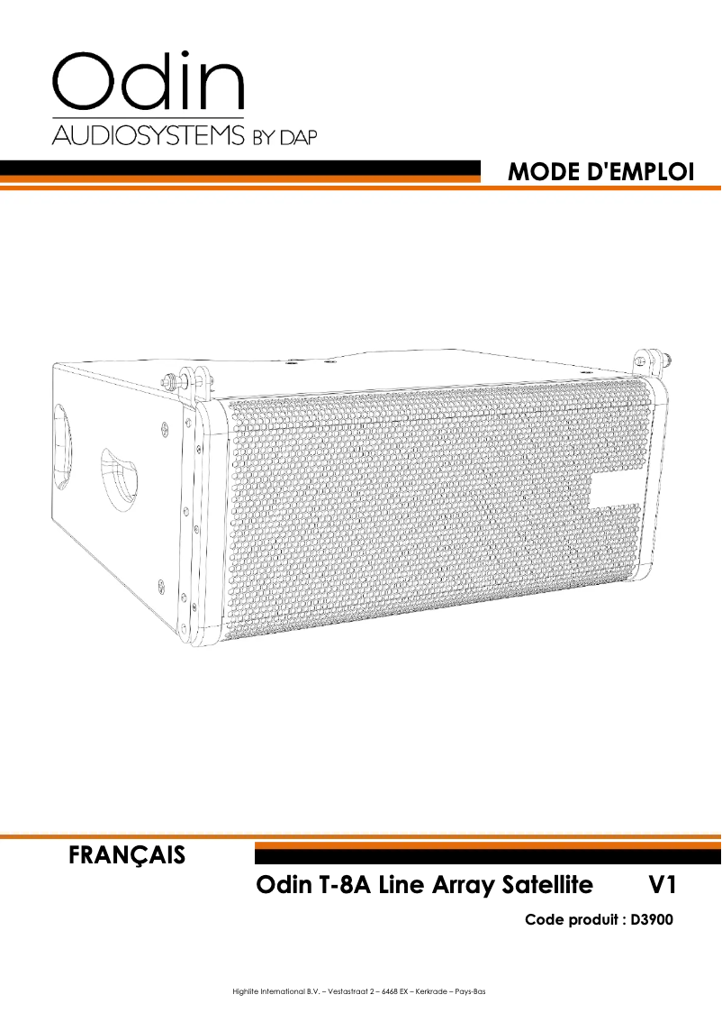 Página nº 1 - Manual de usuario DAP-Audio Odin T-8A