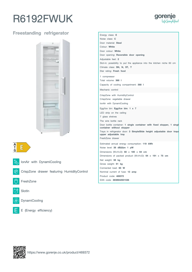 Imagen de la primera página del manual del dispositivo R6192FWUK