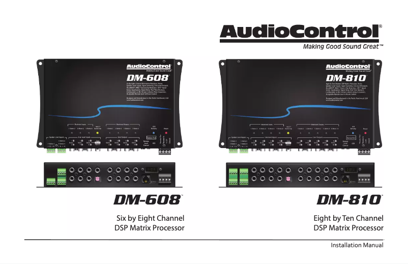 Página nº 1 - Manual de usuario AudioControl DM-810