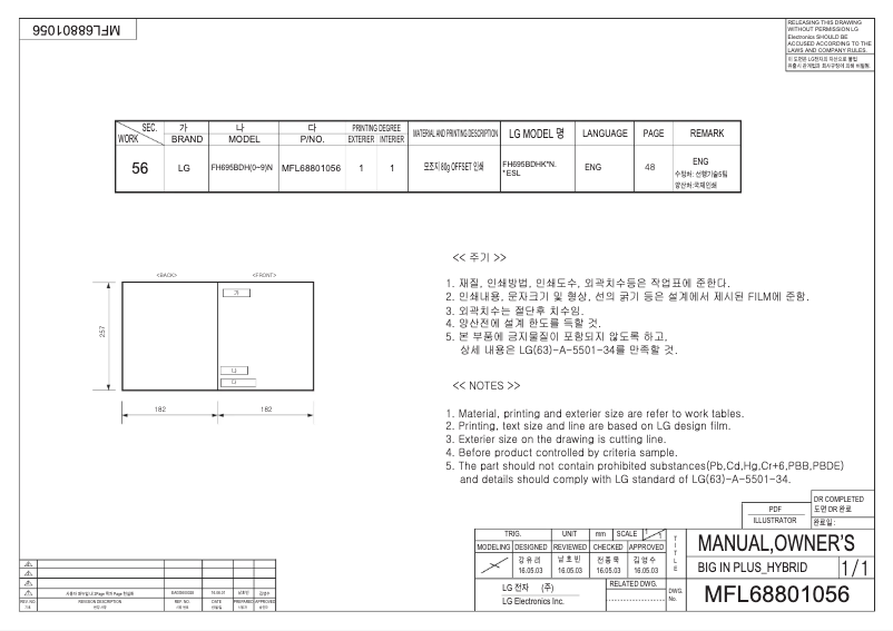 Imagen de la primera página del manual del dispositivo F1612DBGE