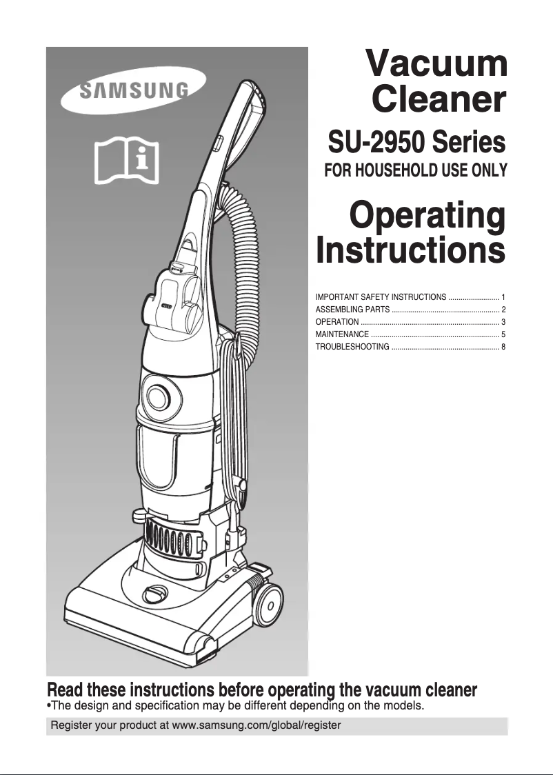 Página 1 del manual Manual de usuario Samsung SU2950