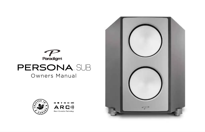 Imagen de la primera página del manual del dispositivo Persona SUB