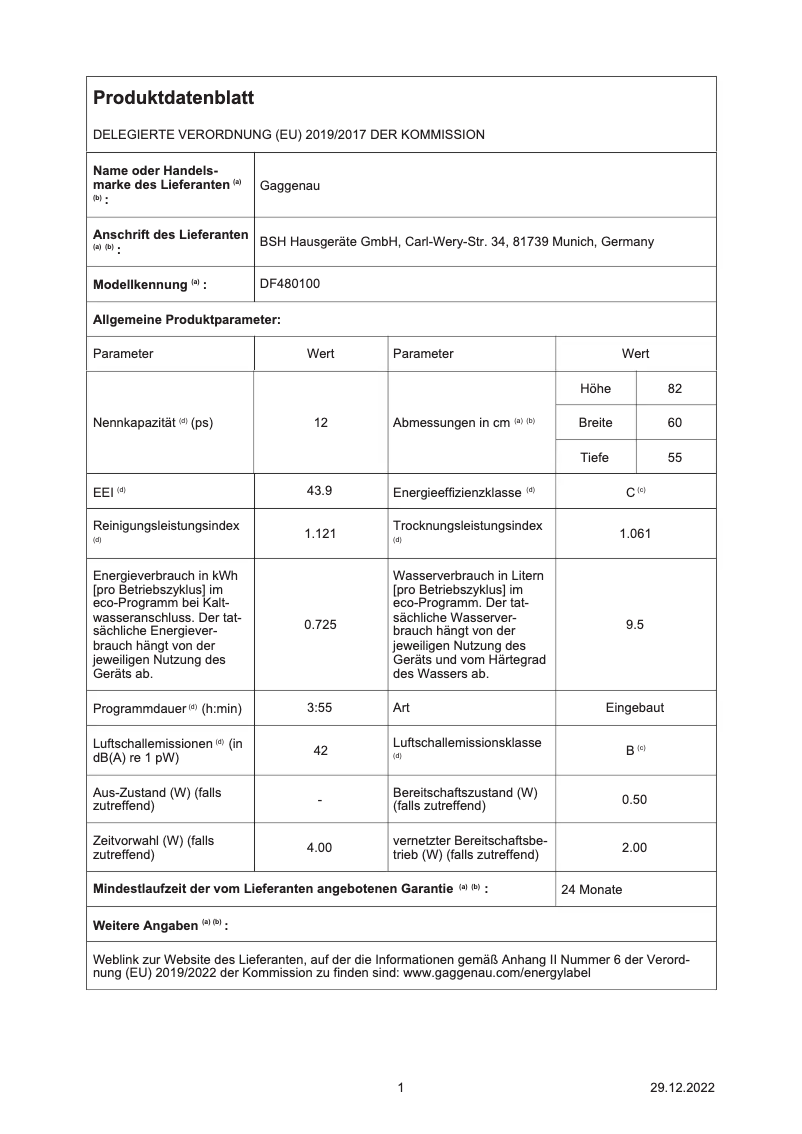 Imagen de la primera página del manual del dispositivo DF480100