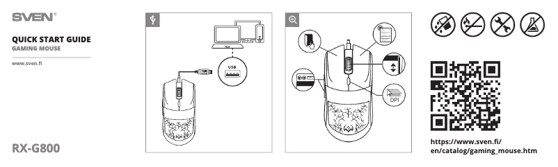 Página 1 del manual Guía de inicio rápido Sven RX-G800