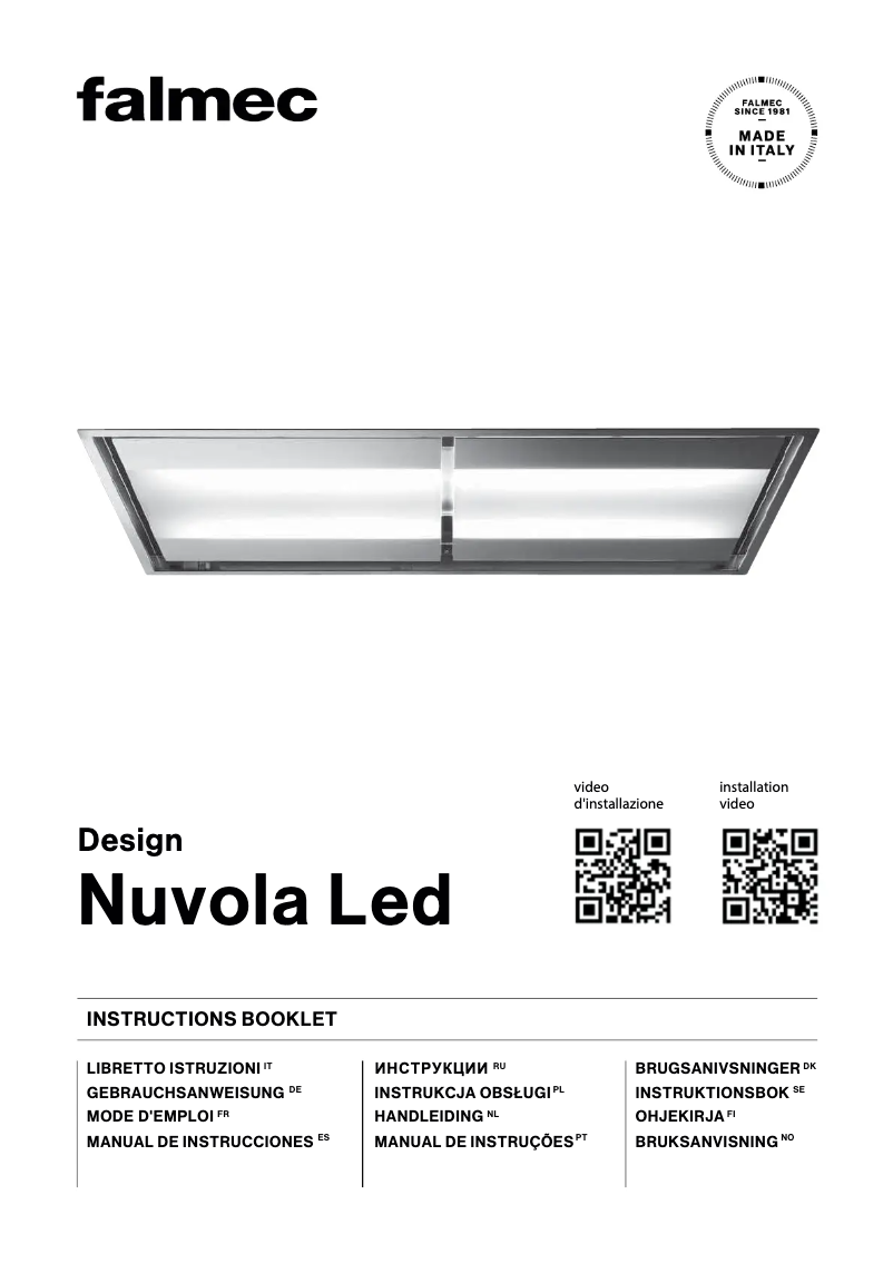Página 1 del manual Manual de usuario Falmec Nuvola 140