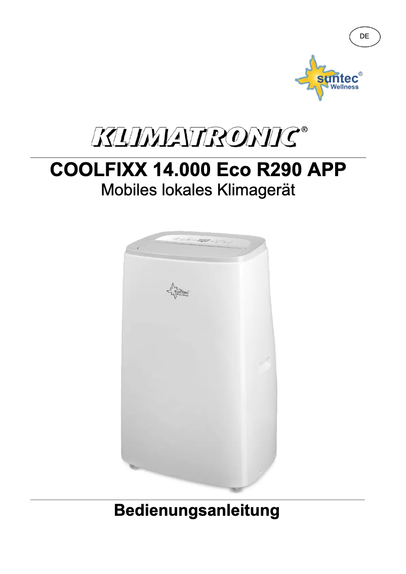 Página 1 del manual Manual de usuario Suntec Coolfixx 14.000 Eco R290 App