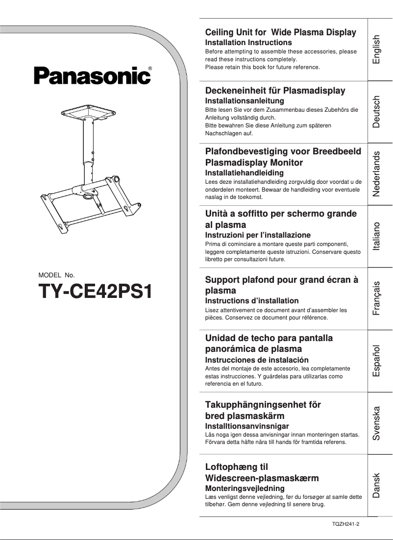 Imagen de la primera página del manual del dispositivo TY-CE42PS1
