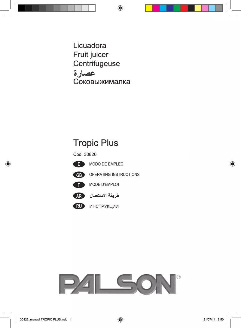 Página nº 1 - Manual de usuario Palson Tropic Plus