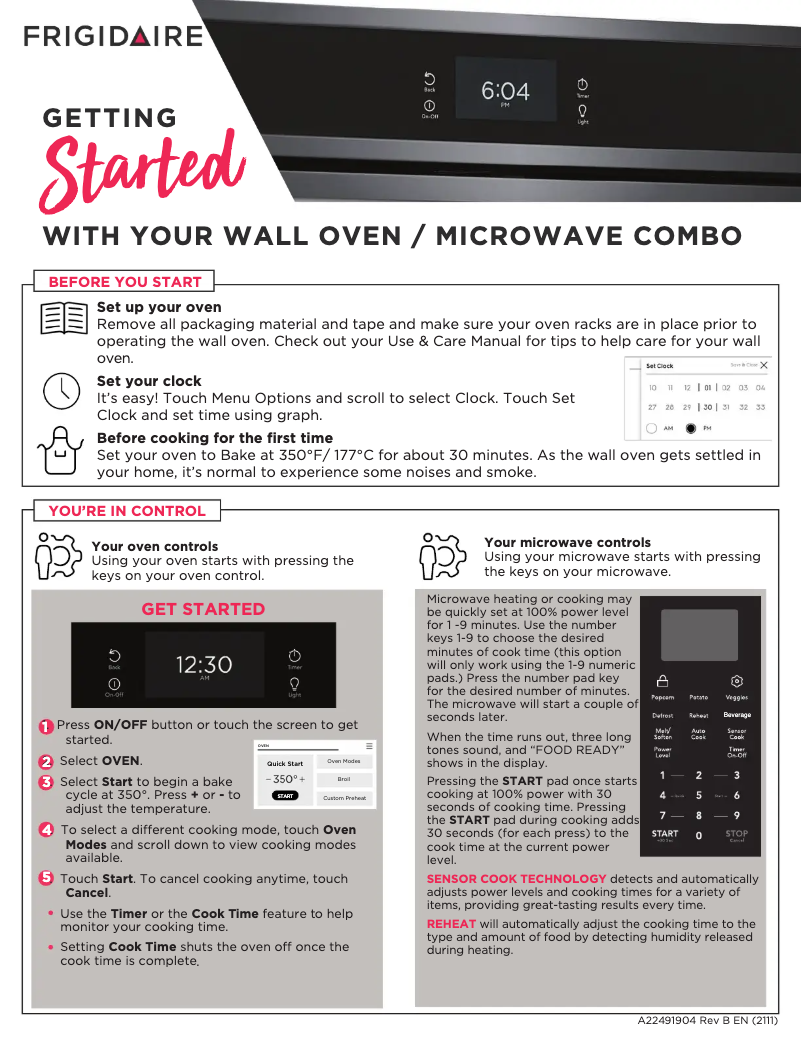 Imagen de la primera página del manual del dispositivo FCWM3027AB