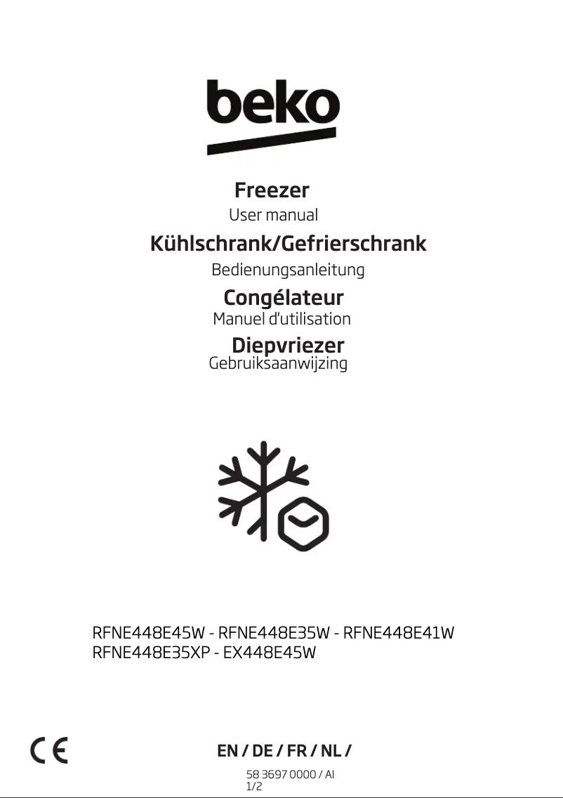 Página 1 del manual Manual de usuario Beko RFNE448E35XP