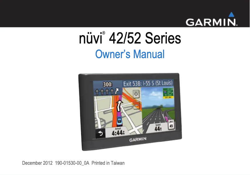 Página 1 del manual Manual de usuario Garmin nüvi 52 SE
