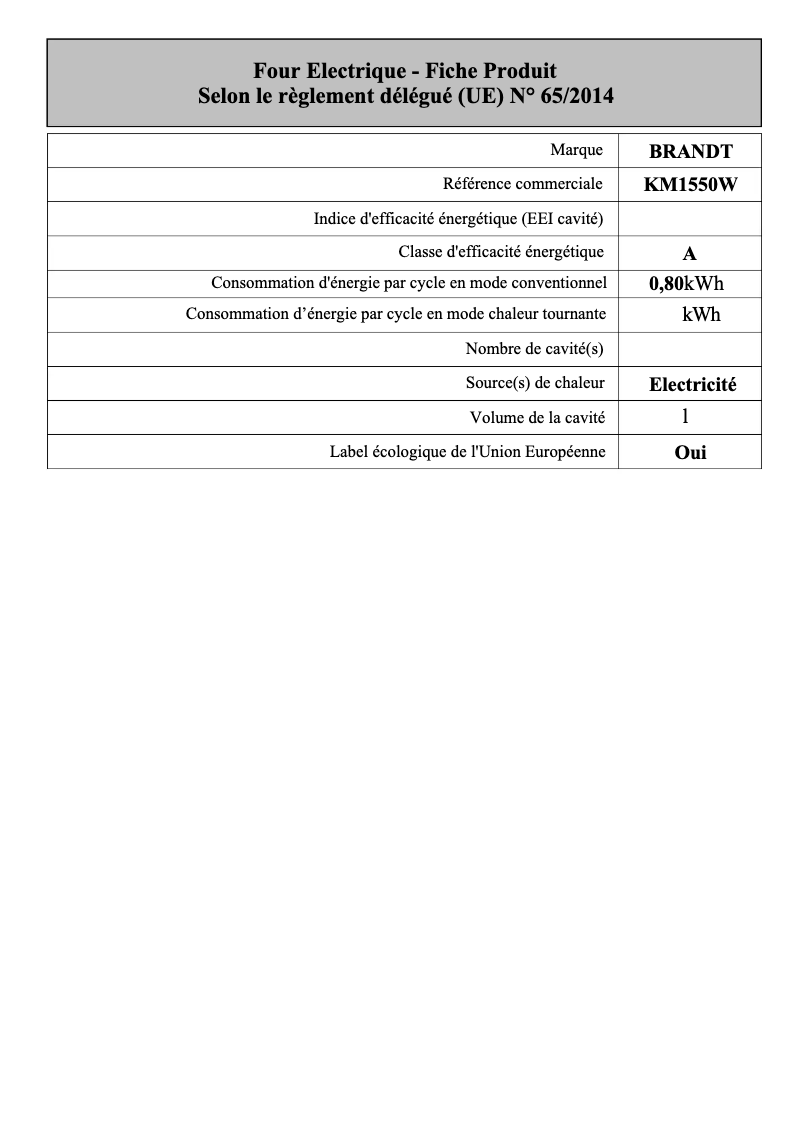 Imagen de la primera página del manual del dispositivo KM1550W