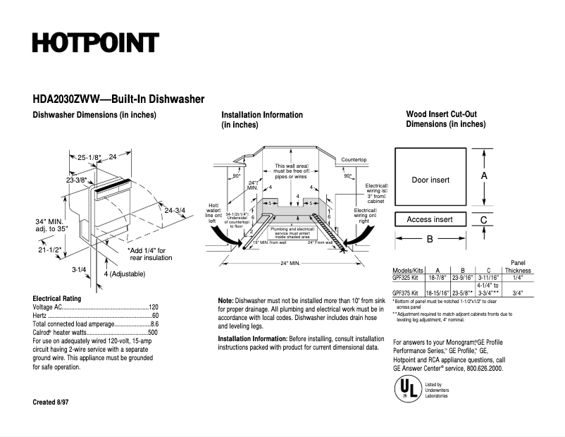 Imagen de la primera página del manual del dispositivo HDA2220ZBB