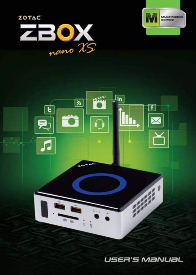 Imagen de la primera página del manual del dispositivo MI521 nano XS