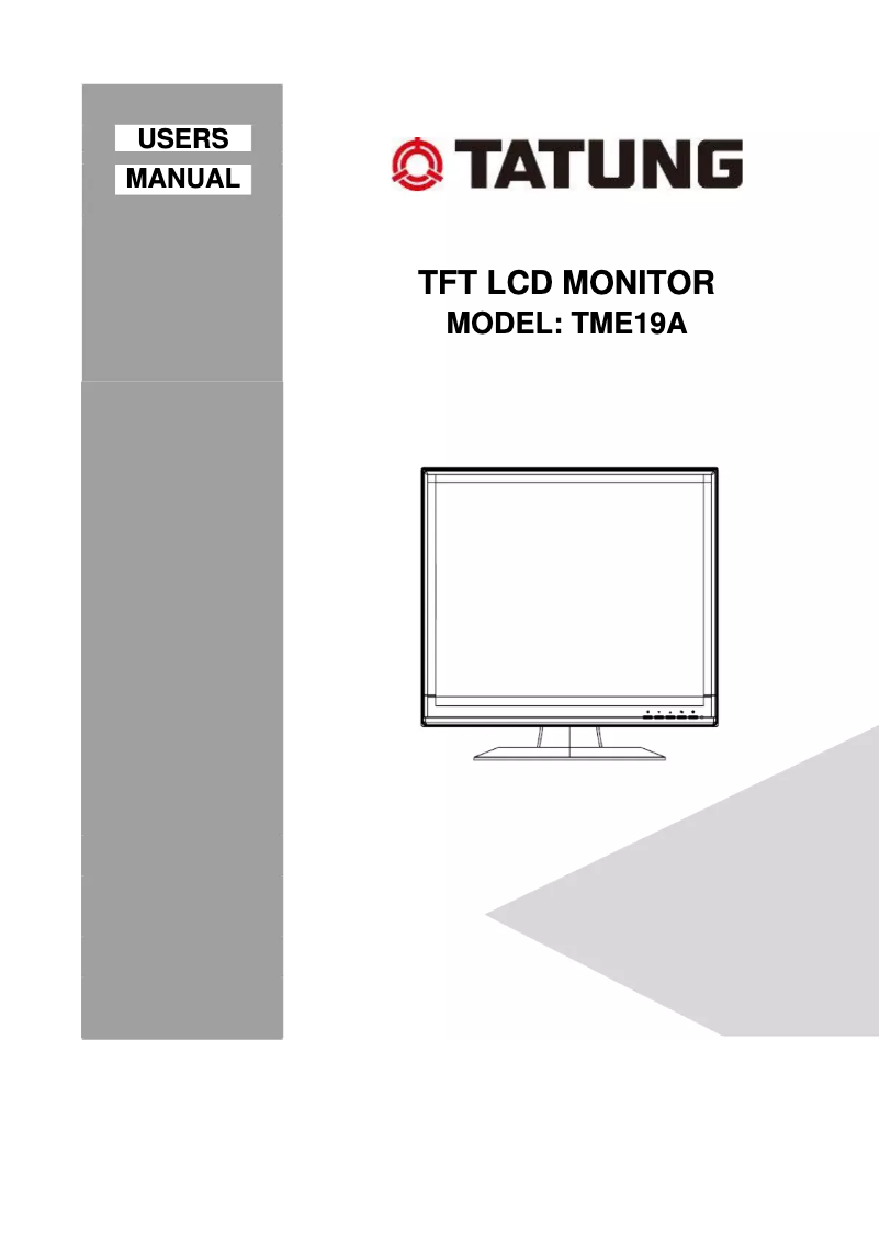 Imagen de la primera página del manual del dispositivo TME19A