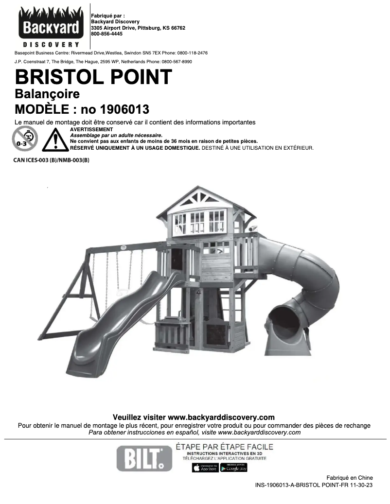 Imagen de la primera página del manual del dispositivo Bristol Point
