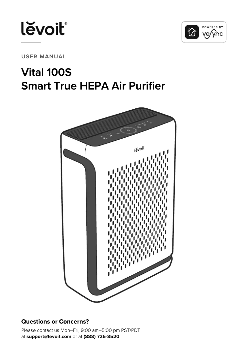 Imagen de la primera página del manual del dispositivo Vital 100S LAP-V102S-WUS