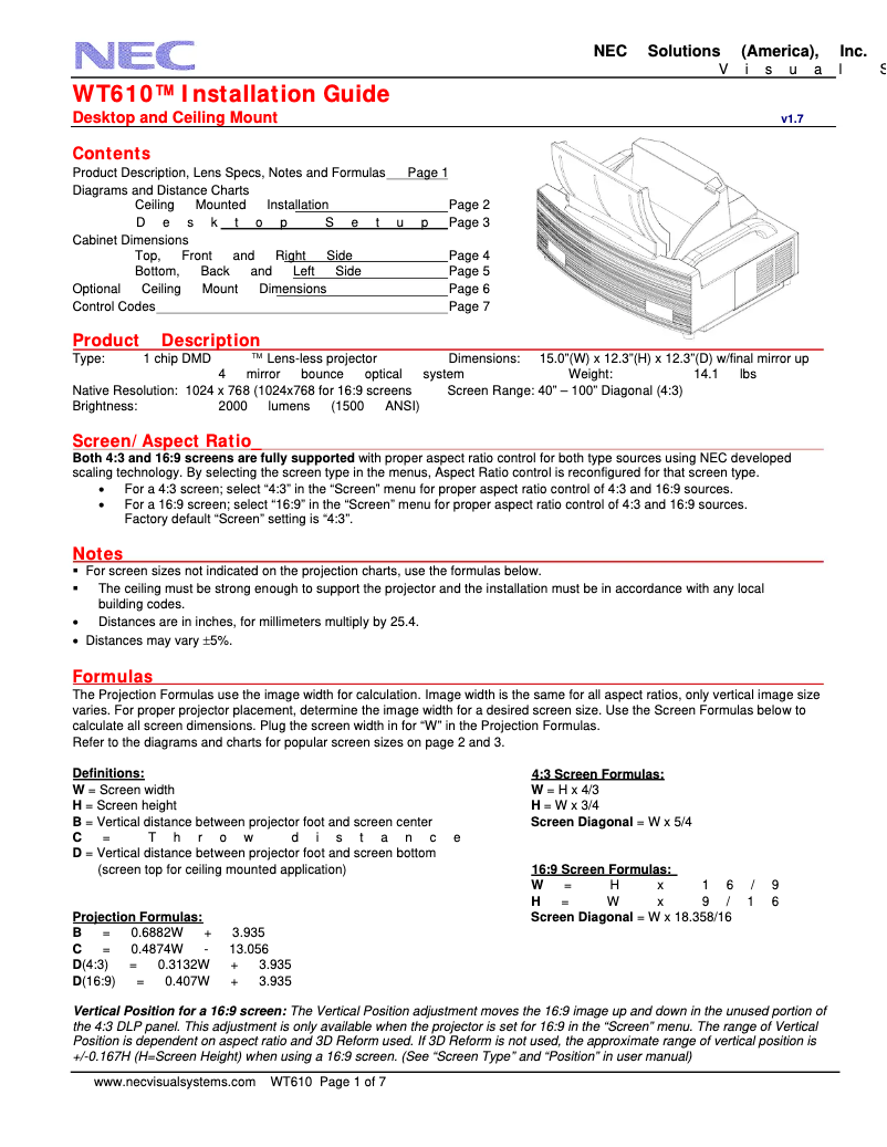 Imagen de la primera página del manual del dispositivo WT610