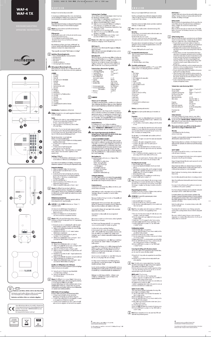 Imagen de la primera página del manual del dispositivo WAF-4 TX