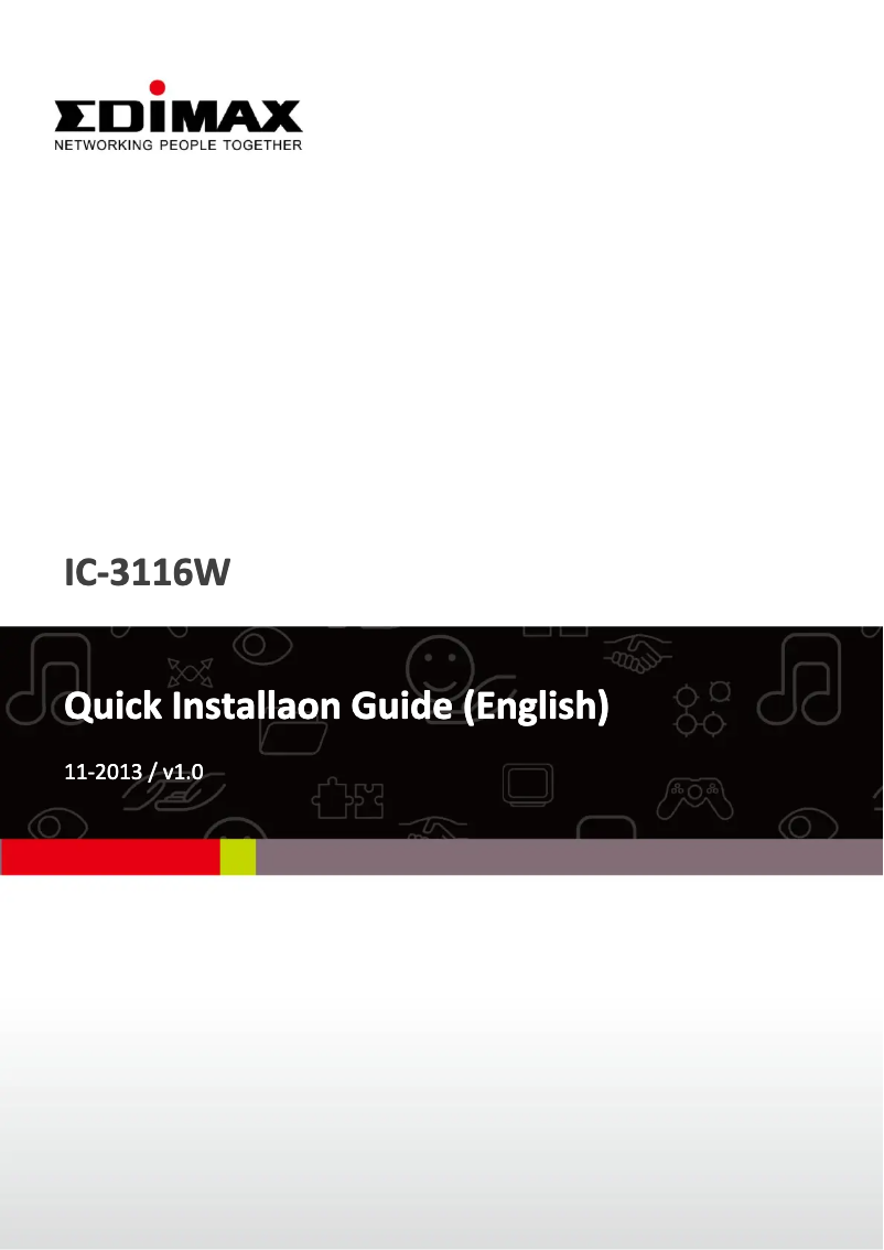 Imagen de la primera página del manual del dispositivo IC-3116W