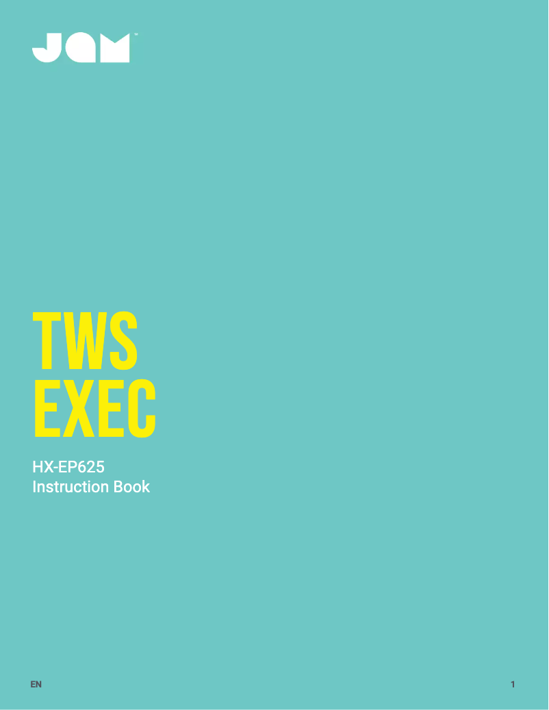 Imagen de la primera página del manual del dispositivo TWS EXEC HX-EP625