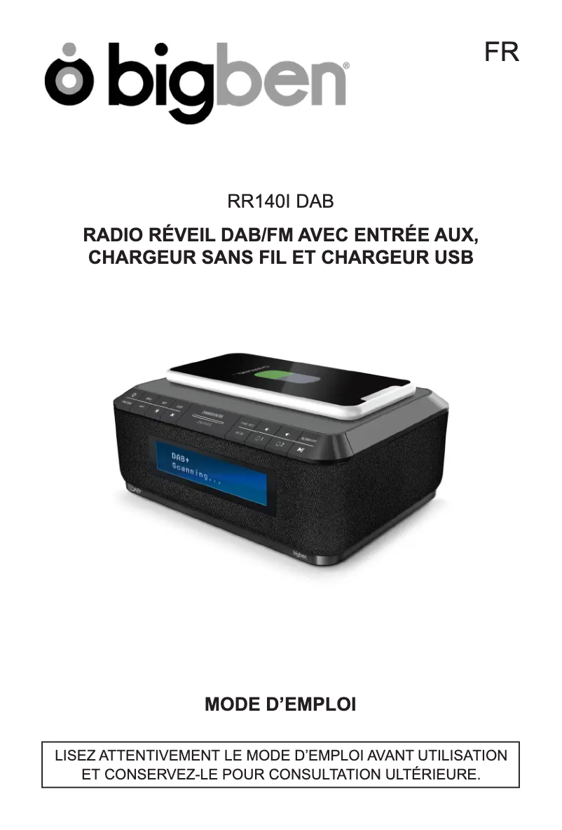 Página 1 del manual Manual de usuario Bigben RR140I DAB