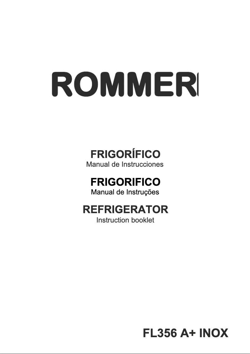 Página 1 del manual Manual de usuario Rommer FL 356