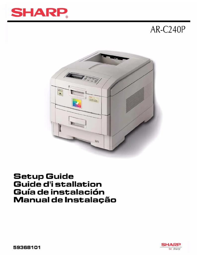 Página 1 del manual Manual de usuario Sharp AR-C240P