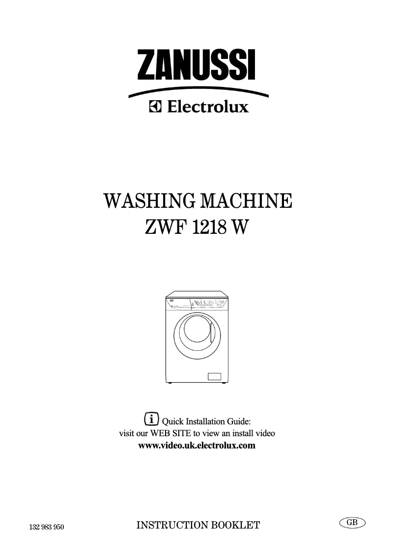 Página 1 del manual Manual de usuario Zanussi-Electrolux ZWF 1218 W