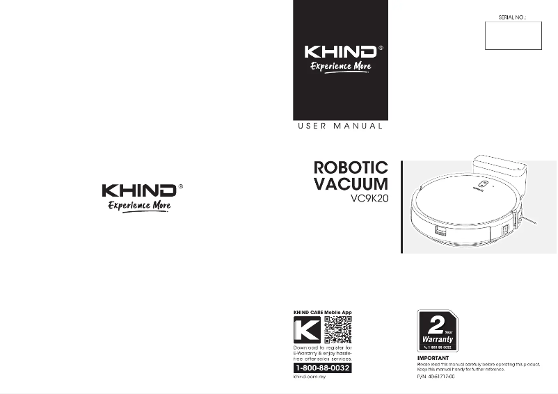 Página 1 del manual Manual de usuario Khind VC9K20