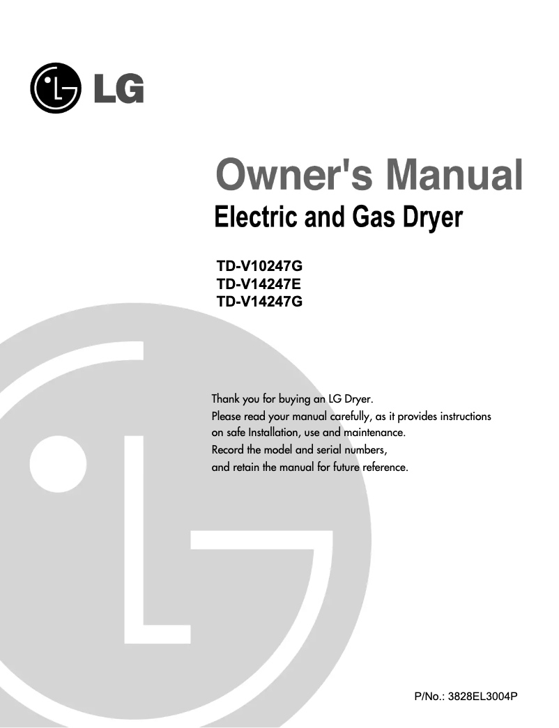 Imagen de la primera página del manual del dispositivo TD-V10247G