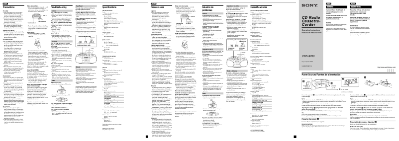 Imagen de la primera página del manual del dispositivo CFD-S700