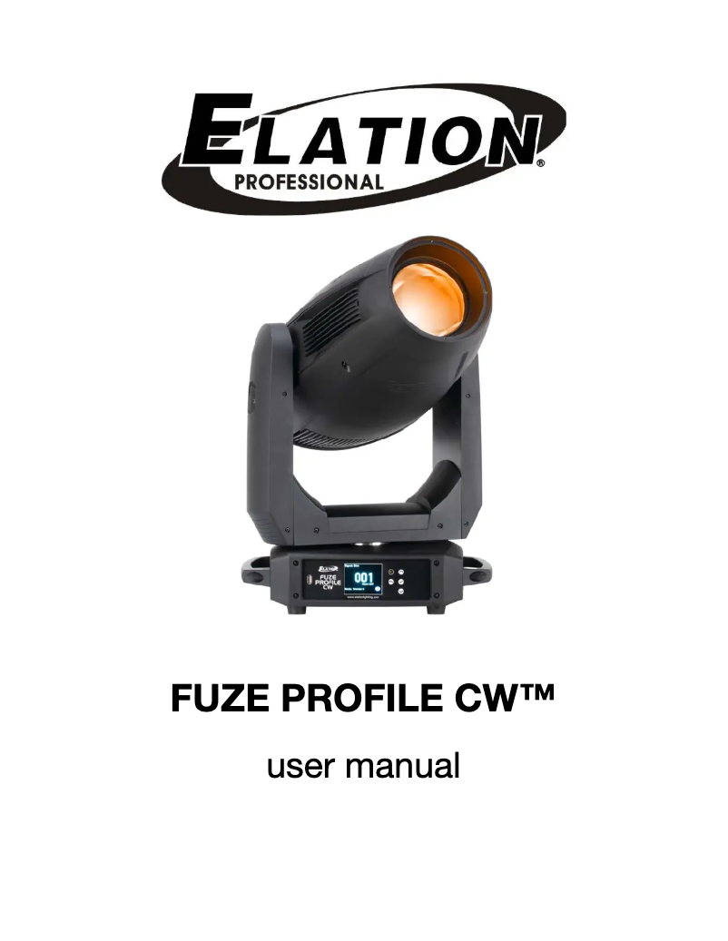 Página nº 1 - Manual de usuario Elation Fuze Profile CW