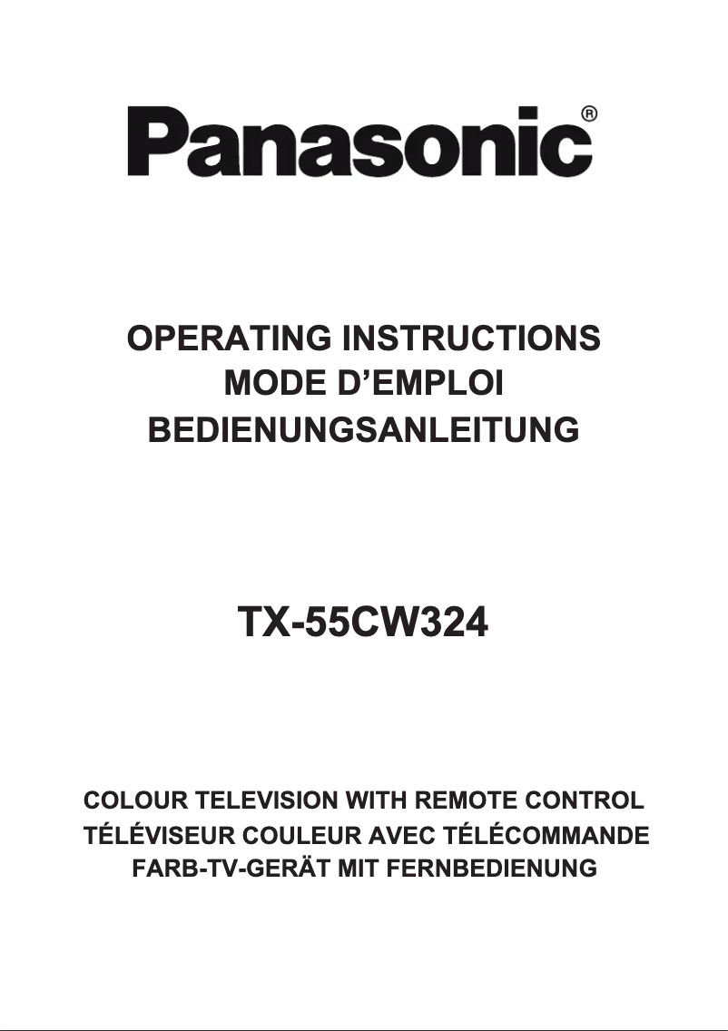 Página 1 del manual Manual de usuario Panasonic Viera TX-55CW324