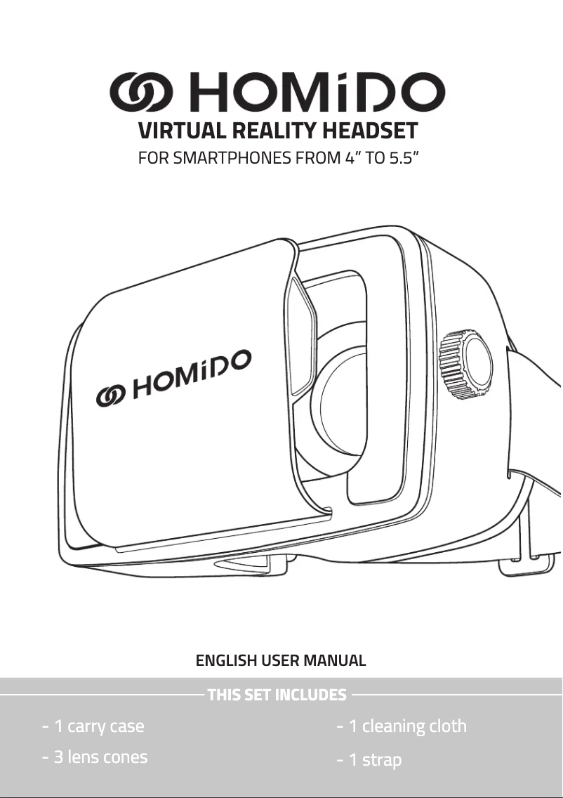 Imagen de la primera página del manual del dispositivo VR Headset