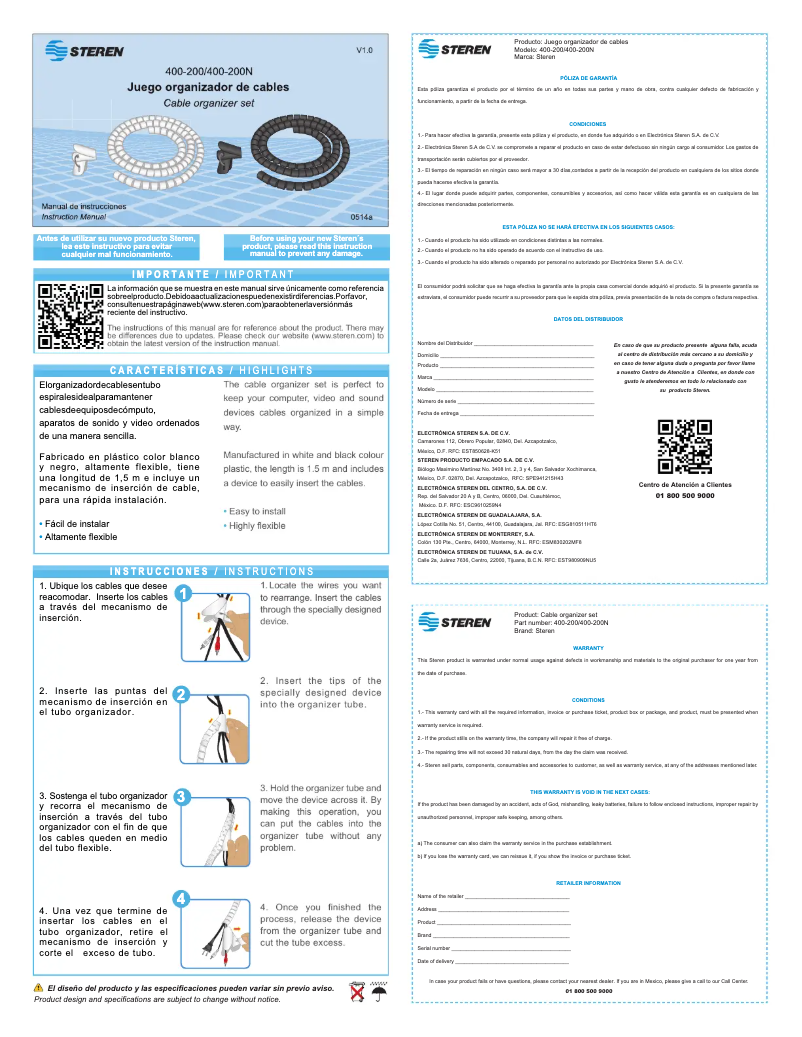 Página 1 del manual Manual de usuario Steren 400-200N