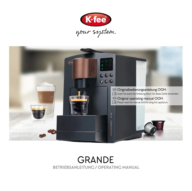 Página 1 del manual Manual de usuario K-fee Grande