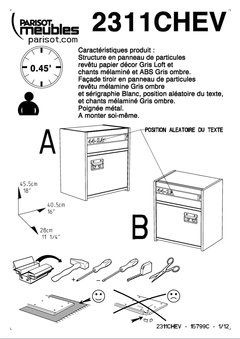 Imagen de la primera página del manual del dispositivo Fabric 2311CHEV
