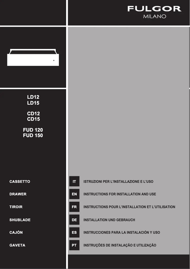 Página nº 1 - Guía de instalación Fulgor Milano FCLD 150 BK