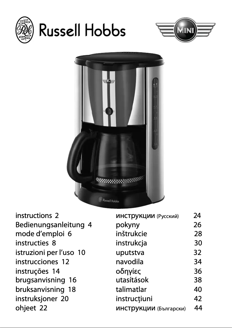 Página 1 del manual Manual de usuario Russell Hobbs Mini Classic 18517-56