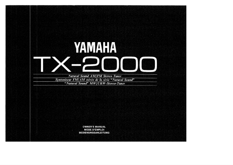 Página 1 del manual Manual de usuario Yamaha TX-2000