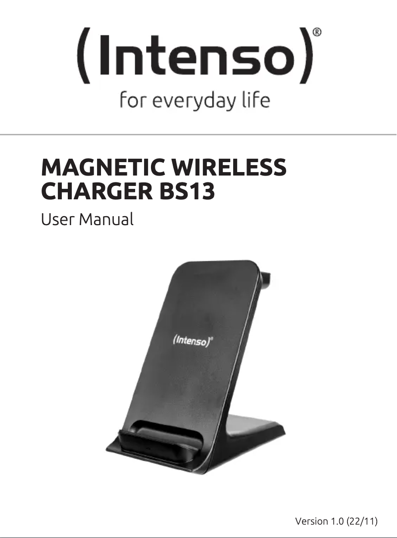 Página 1 del manual Manual de usuario Intenso BS13