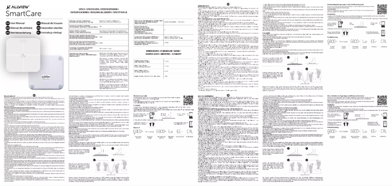 Página 1 del manual Manual de usuario Allview SmartCare