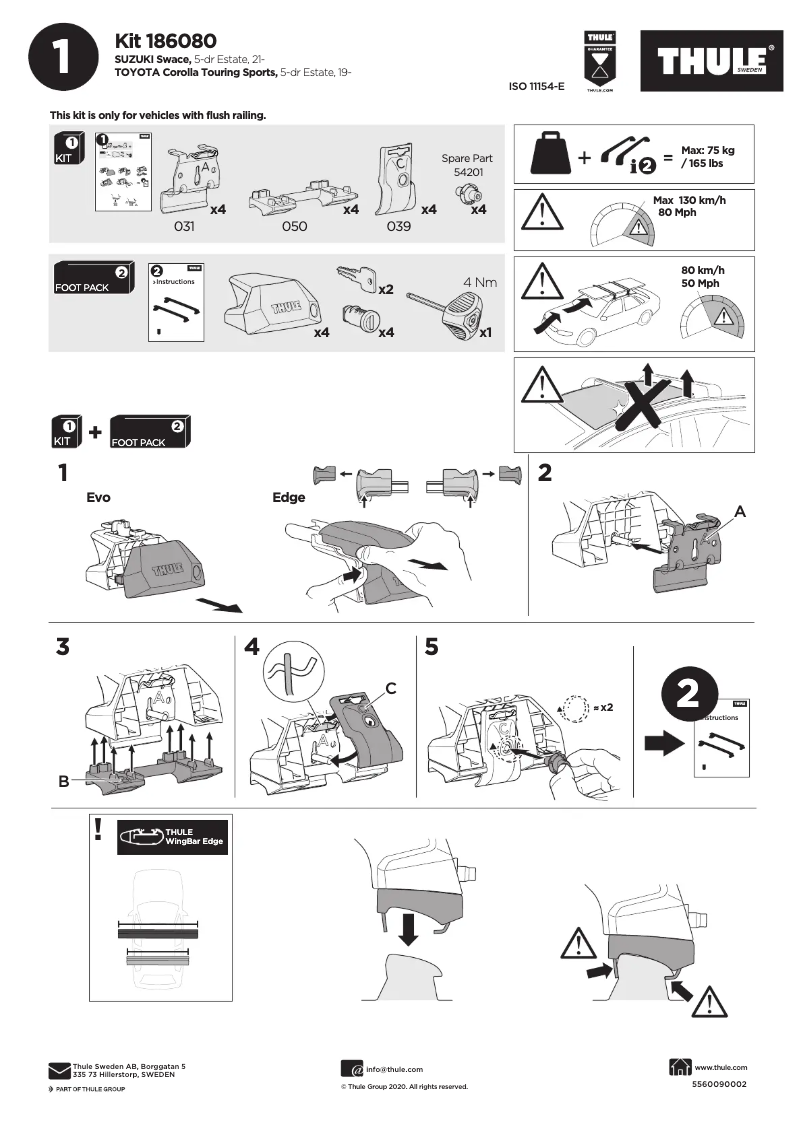 Imagen de la primera página del manual del dispositivo Kit 186080