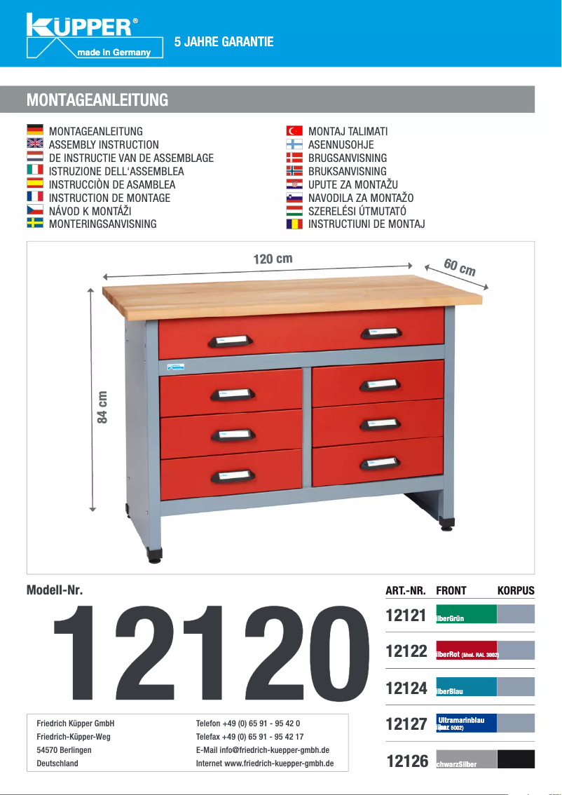 Imagen de la primera página del manual del dispositivo 12127