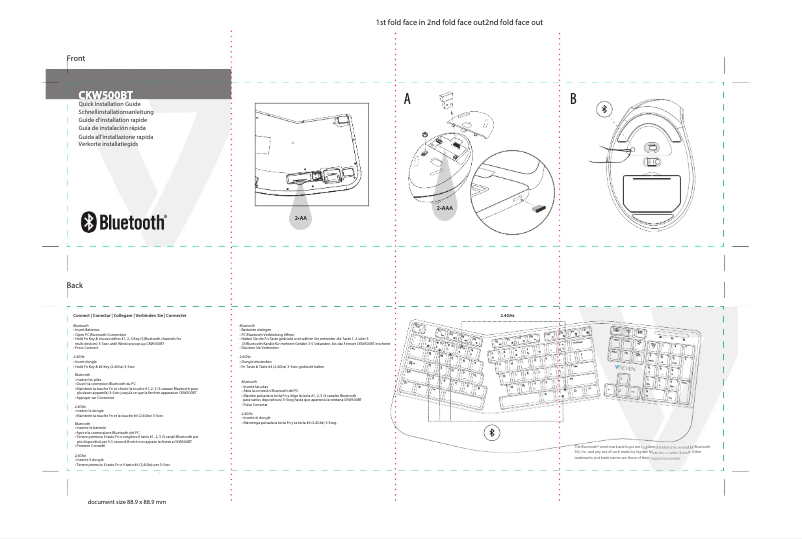 Imagen de la primera página del manual del dispositivo MW500BT