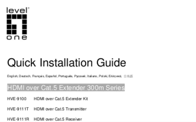 Imagen de la primera página del manual del dispositivo HVE-9100