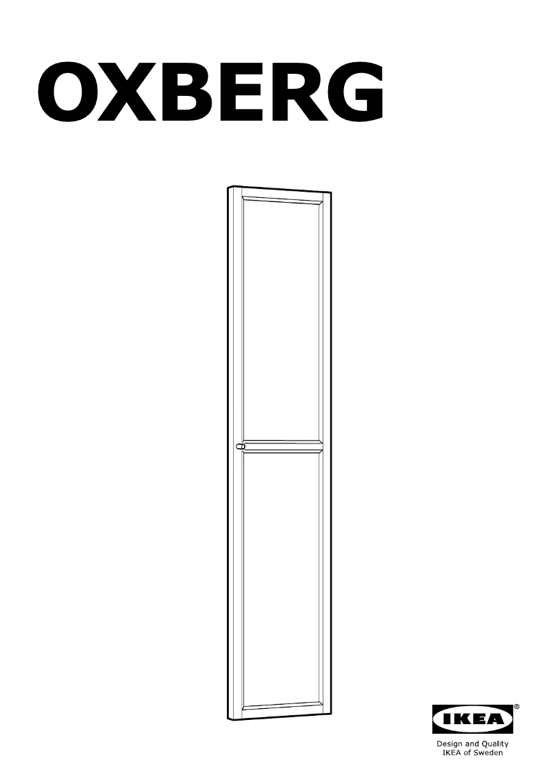 Página 1 del manual Manual de usuario Ikea OXBERG 404.075.64