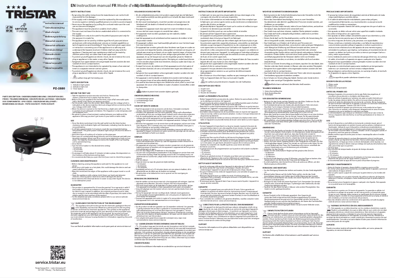 Página 1 del manual Manual de usuario TriStar PZ-2880